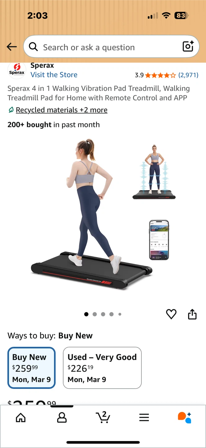 Sperax 4 in 1 Walking Treadmill Pad