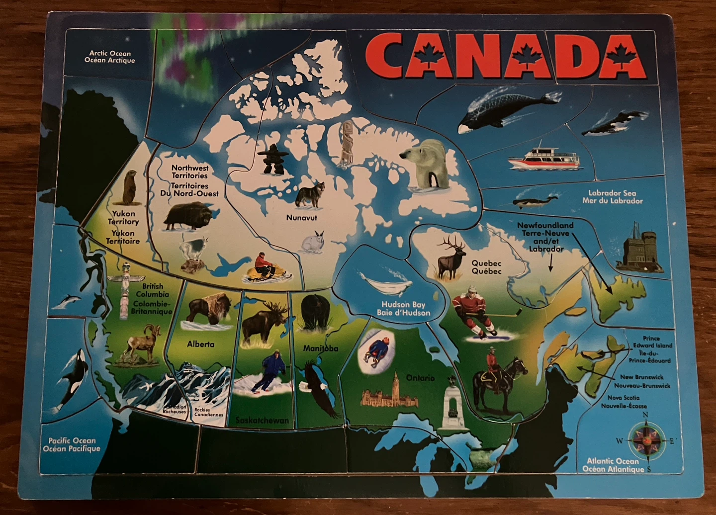 Wooden Canada puzzle