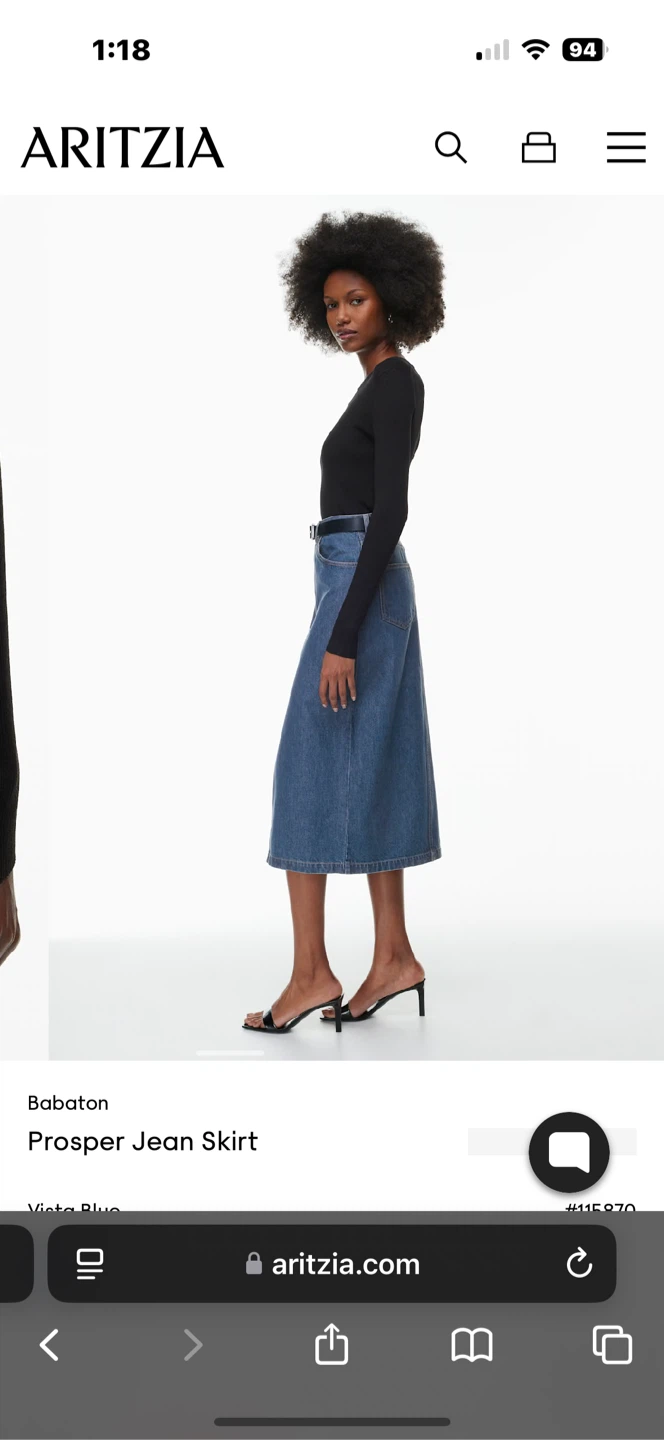 Aritzia Babaton Prosper Jean Skirt - photo 3