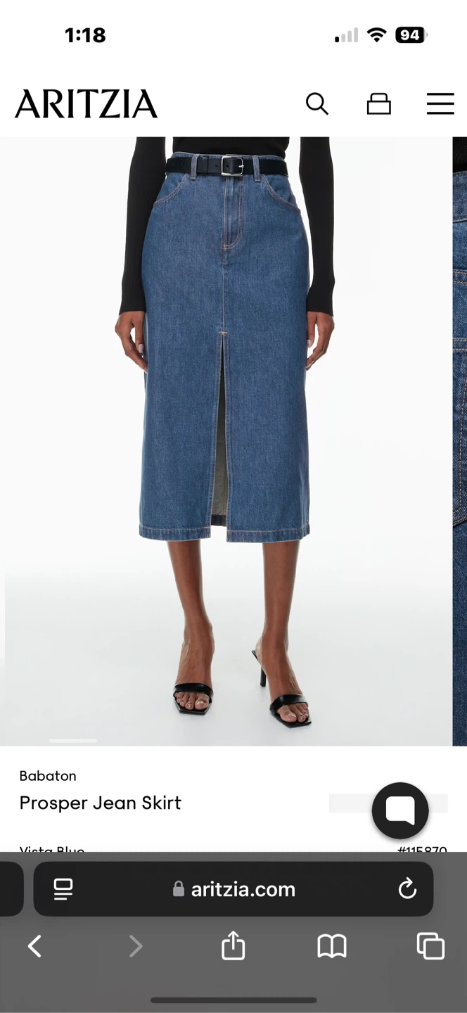 Aritzia Babaton Prosper Jean Skirt - photo 2