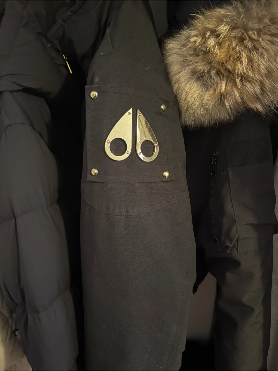 Moose Knuckles Black Bomber Jacket