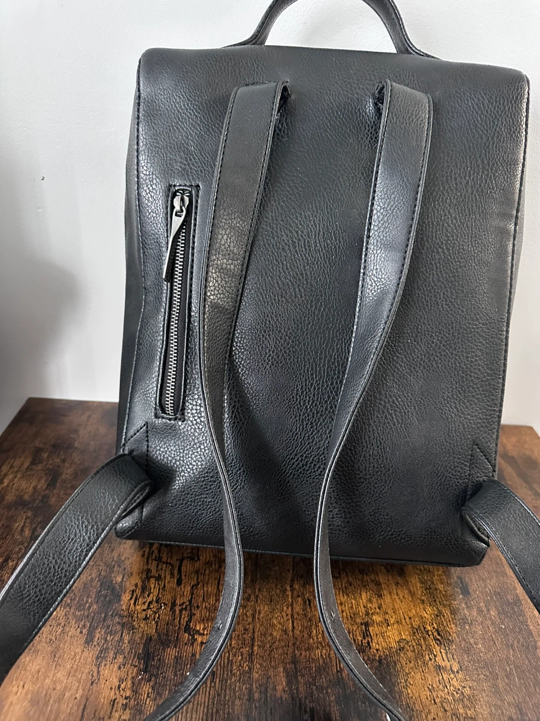 MATT & NAT Black Faux Leather Backpack - photo 2