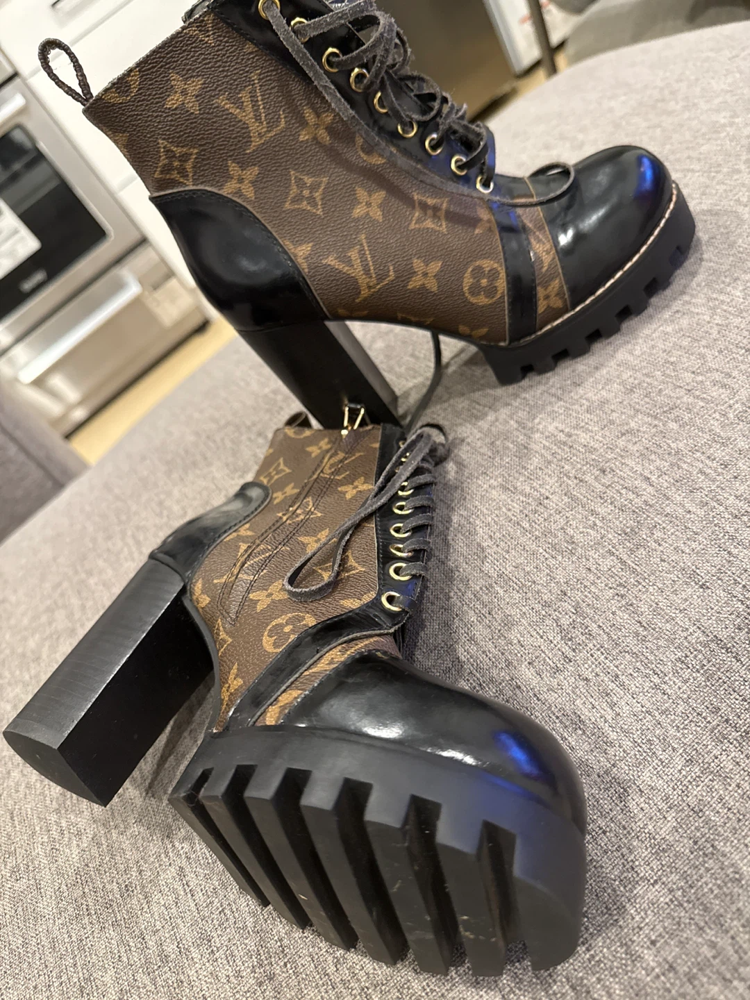 Louis Vuitton Inspired Combat Boots - photo 2
