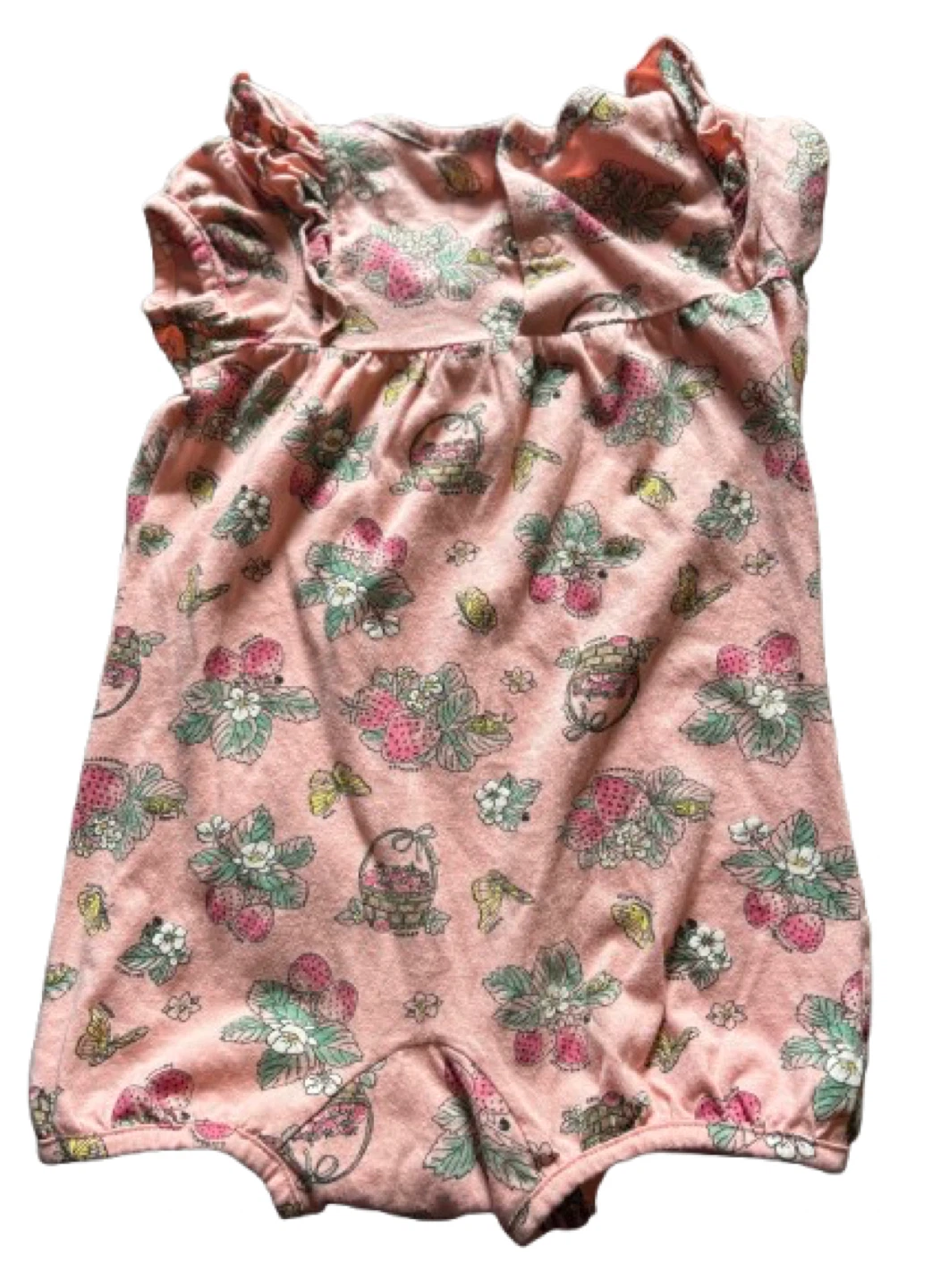 🍓 Carhartt Pink Strawberry Romper — 24M