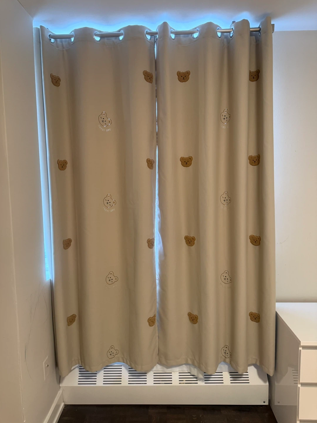 Cute Bear Print Curtains