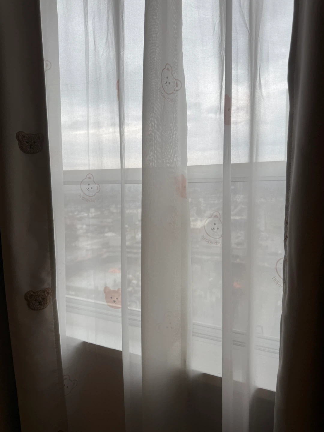 Cute Bear Print Curtains - photo 2