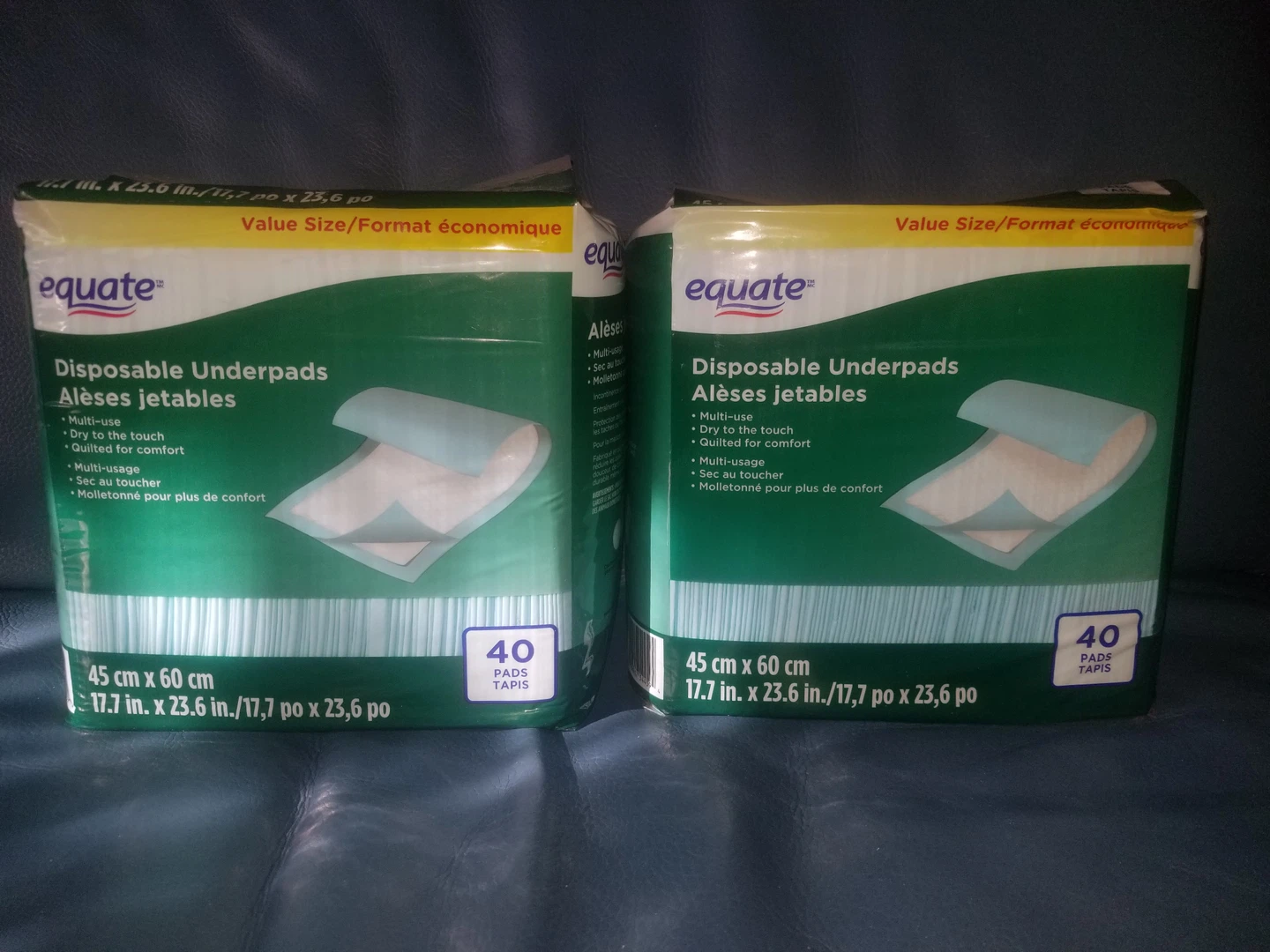 Equate Disposable Underpads-Small $18 for both