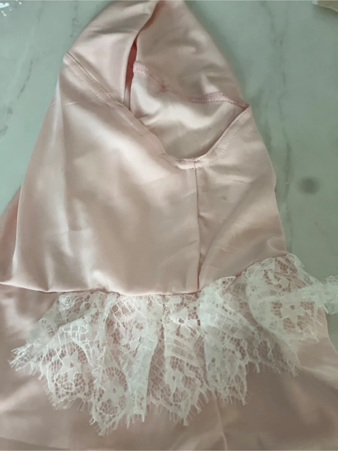 Pink Lace Trim Hijab for Kids - photo 3
