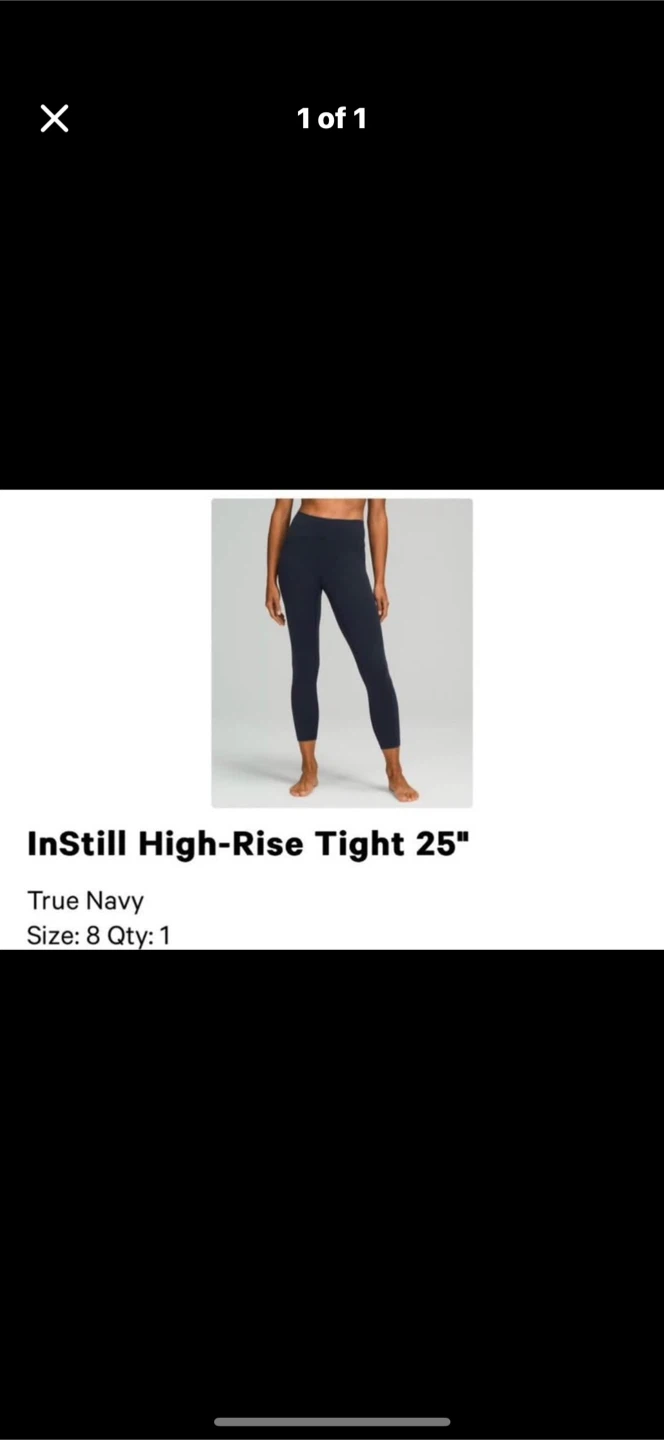 Lululemon InStill High-Rise Tight 25" Navy Size 8
