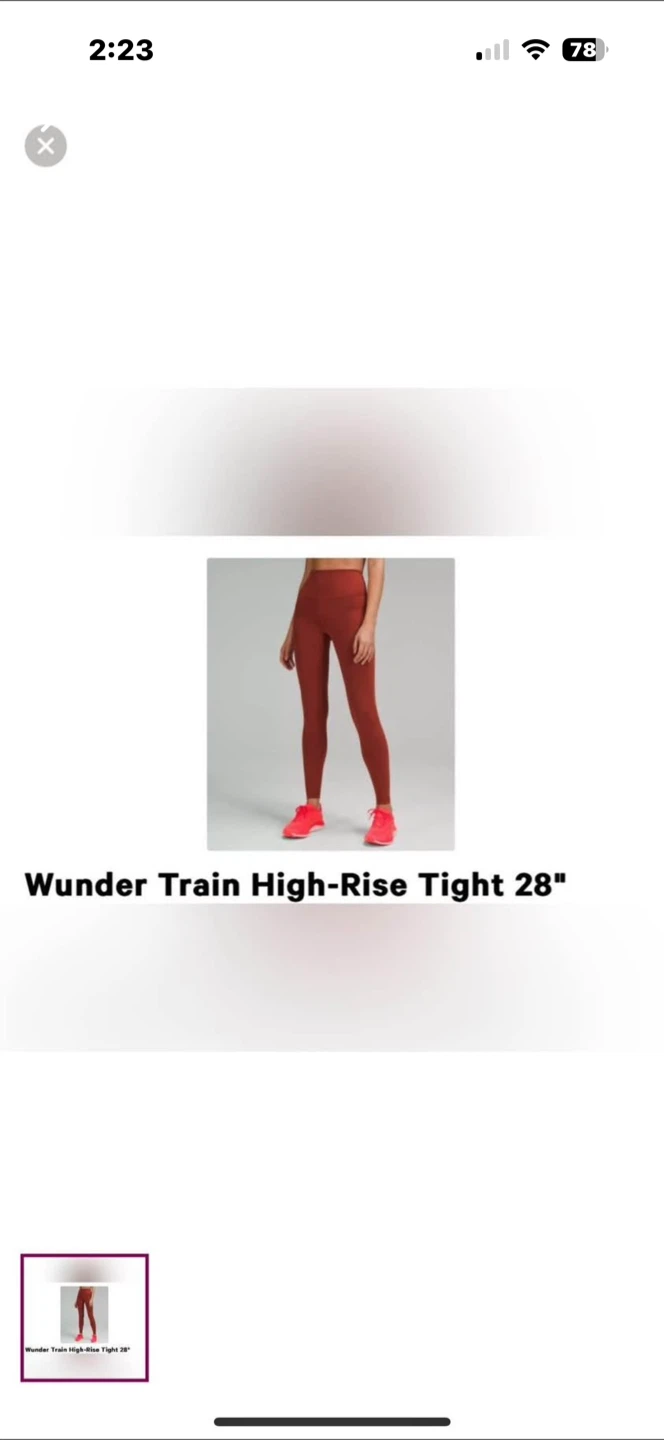 Lululemon Wunder Train High-Rise Tight 28"