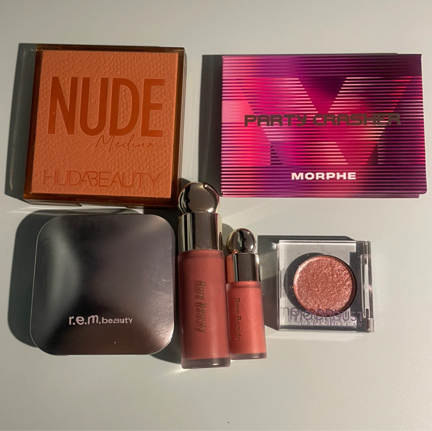 Assorted Luxury Makeup -Huda Beauty, UD, Rare Beauty & etc