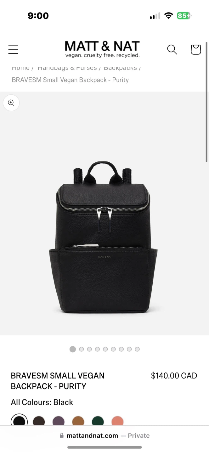 Matt & Nat BRAVESM Small Vegan Backpack - Purity