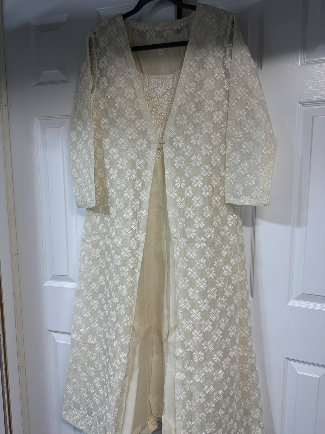 Cream Embroidered 3-Piece Outfit NEW