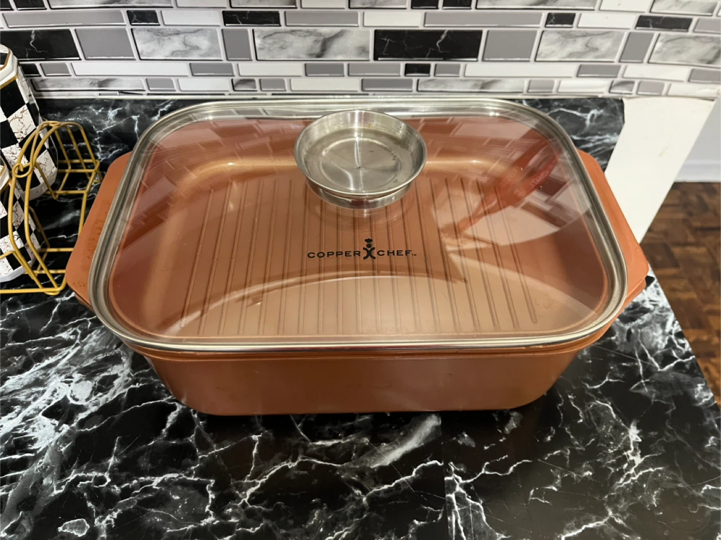 Copper Chef Griddle Pan with Glass Lid - photo 3