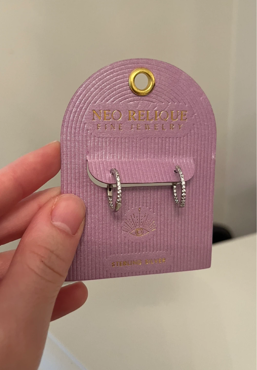 🆕Neo Relique Sterling Silver CZ Hoop Earrings