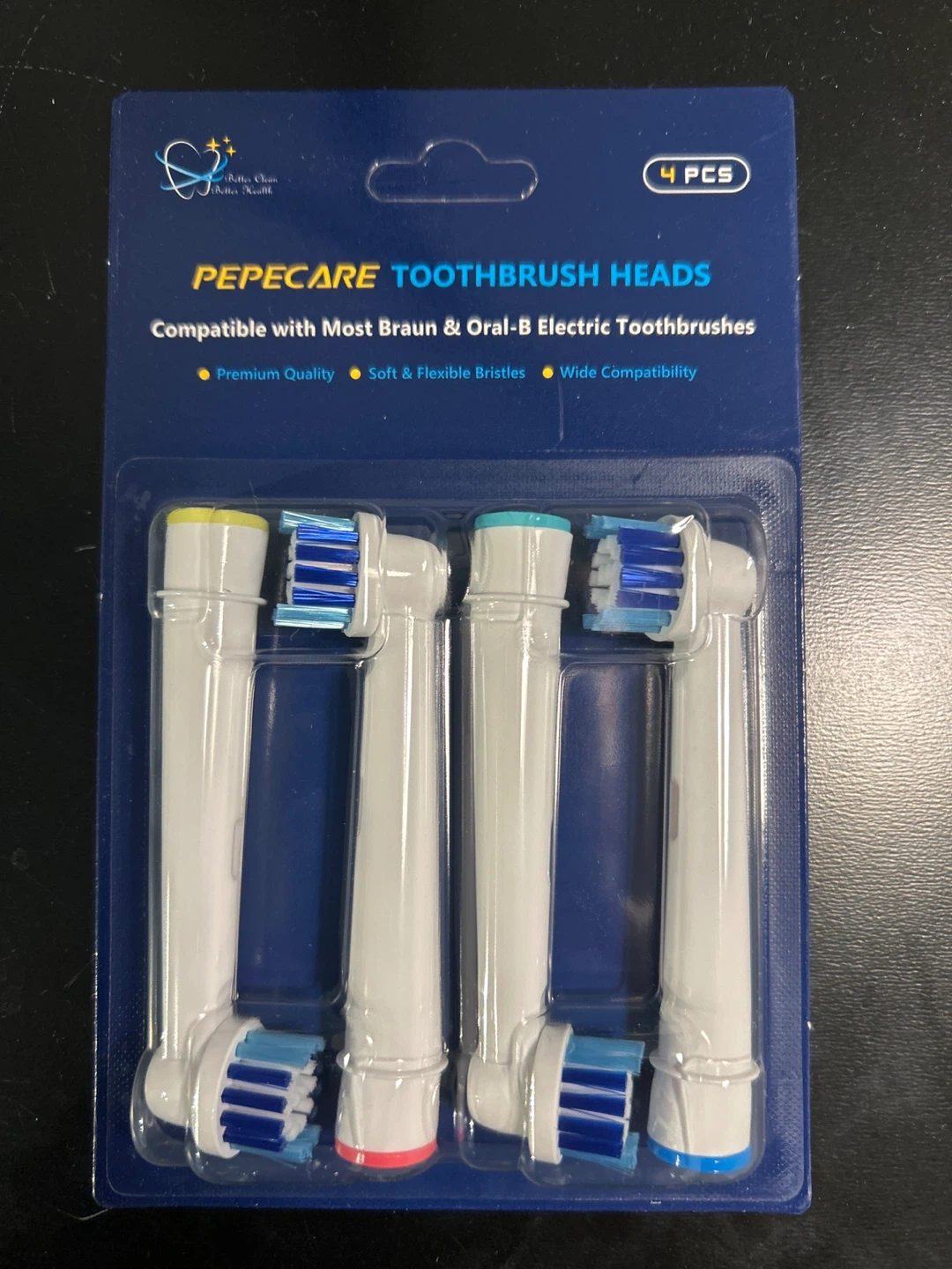 PEPECARE Replacement Toothbrush Heads - 4 Pack
