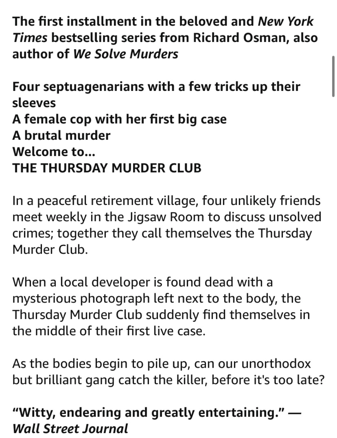 The Thursday Murder Club by Richard Osman - Novel - photo 4