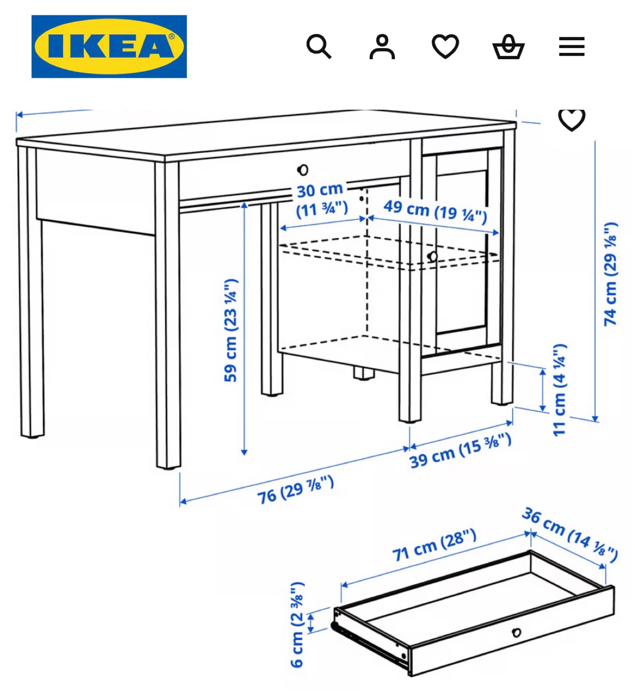IKEA office/study desk - photo 2