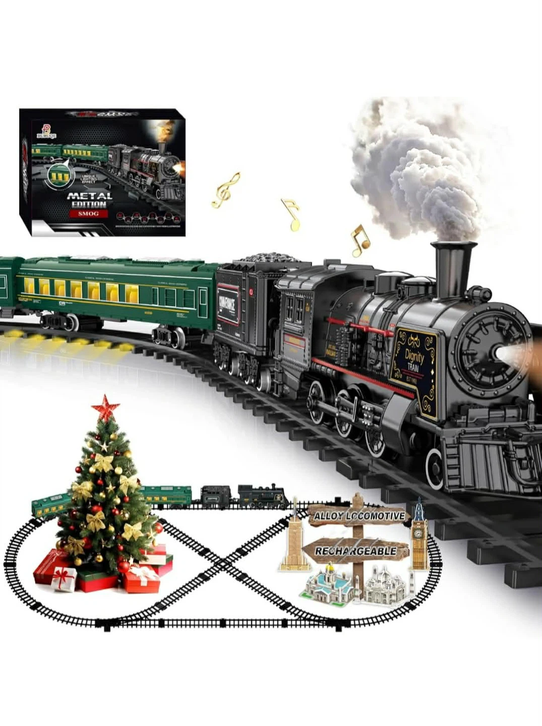 Metal Edition Smog Train Set with Alloy Locomotive