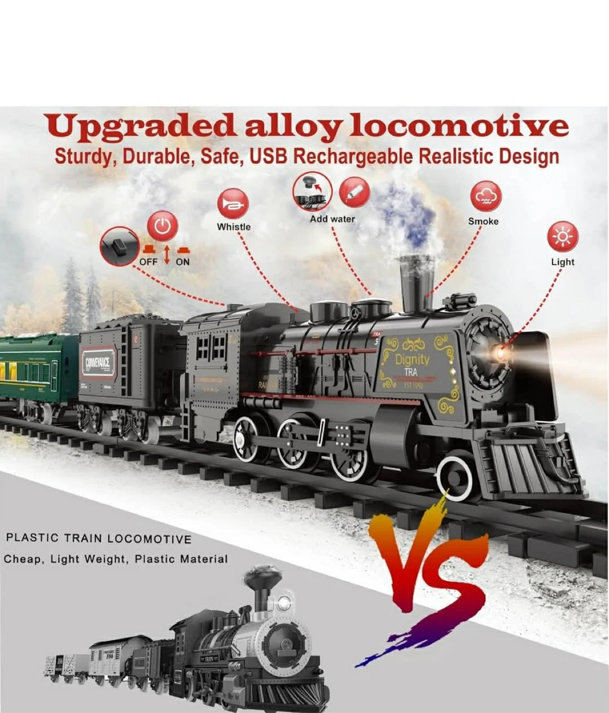 Metal Edition Smog Train Set with Alloy Locomotive - photo 2