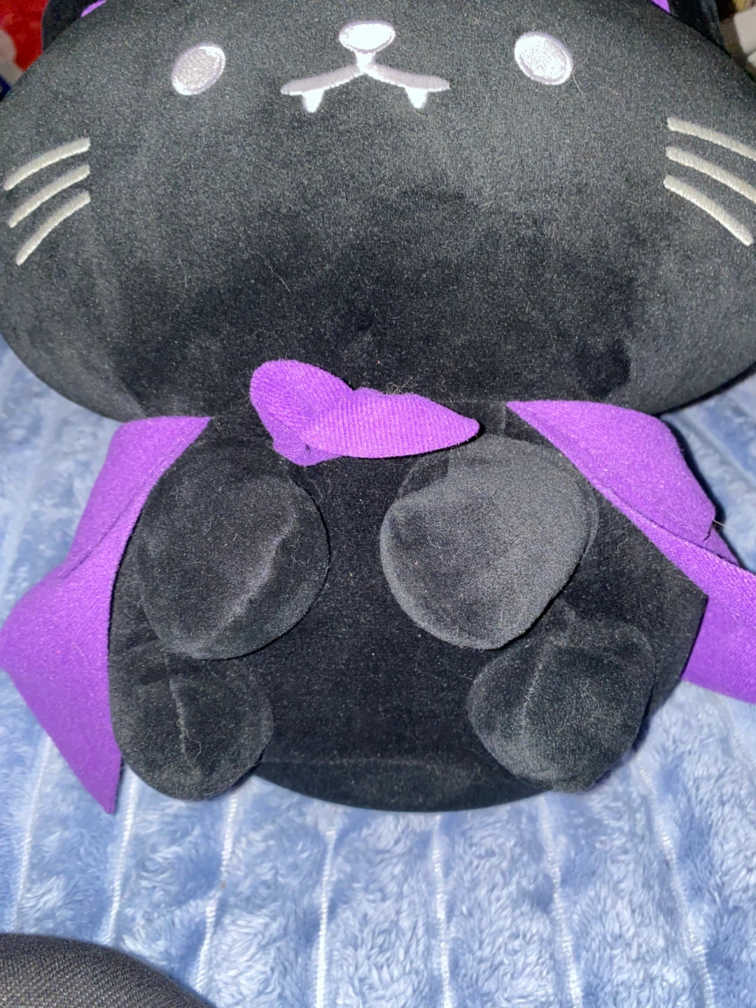 Black Cat Plush Toy with Purple Cape - photo 3