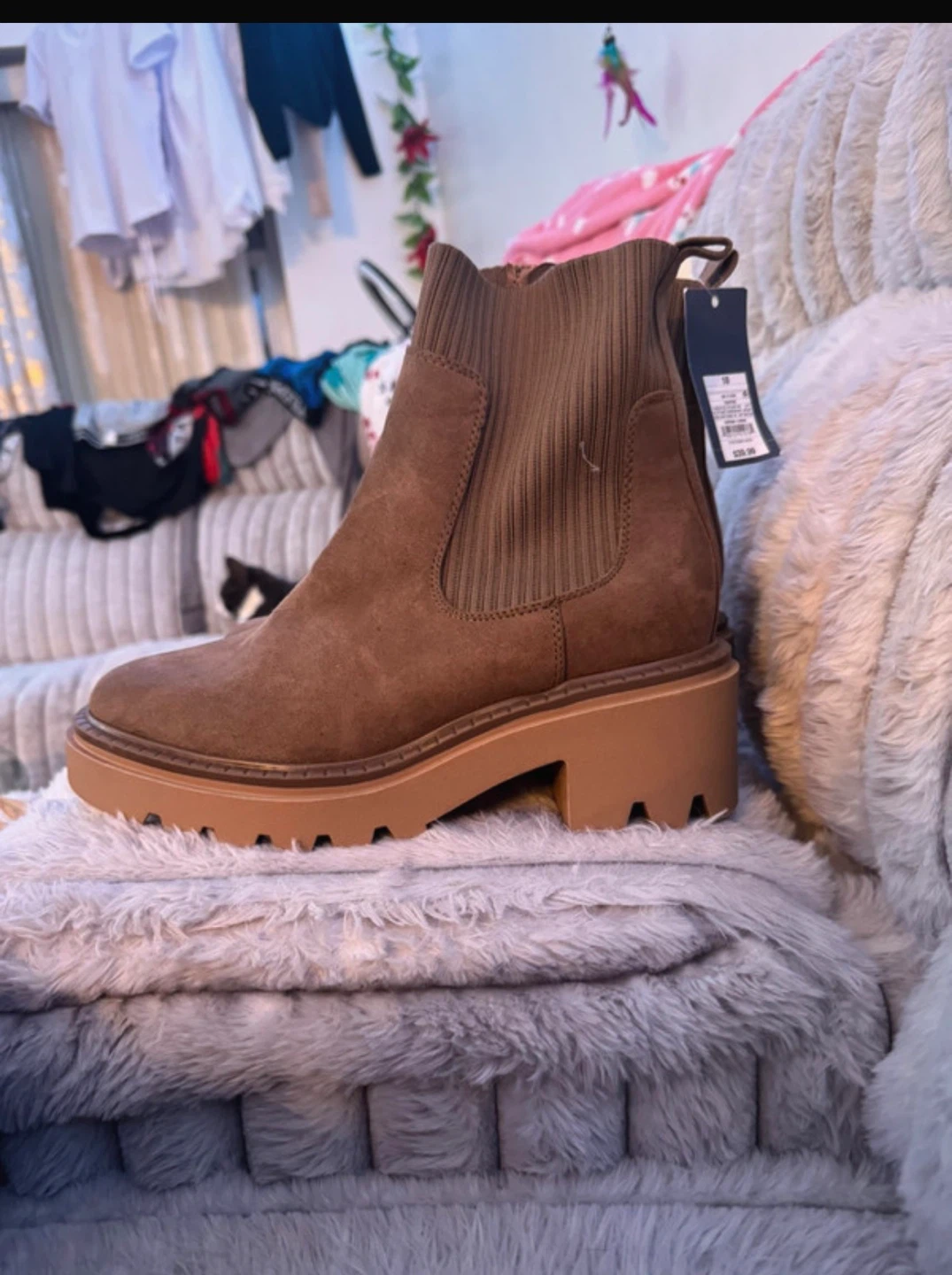 Universal Thread Brown Suede Chelsea Boots Size 10 - photo 2