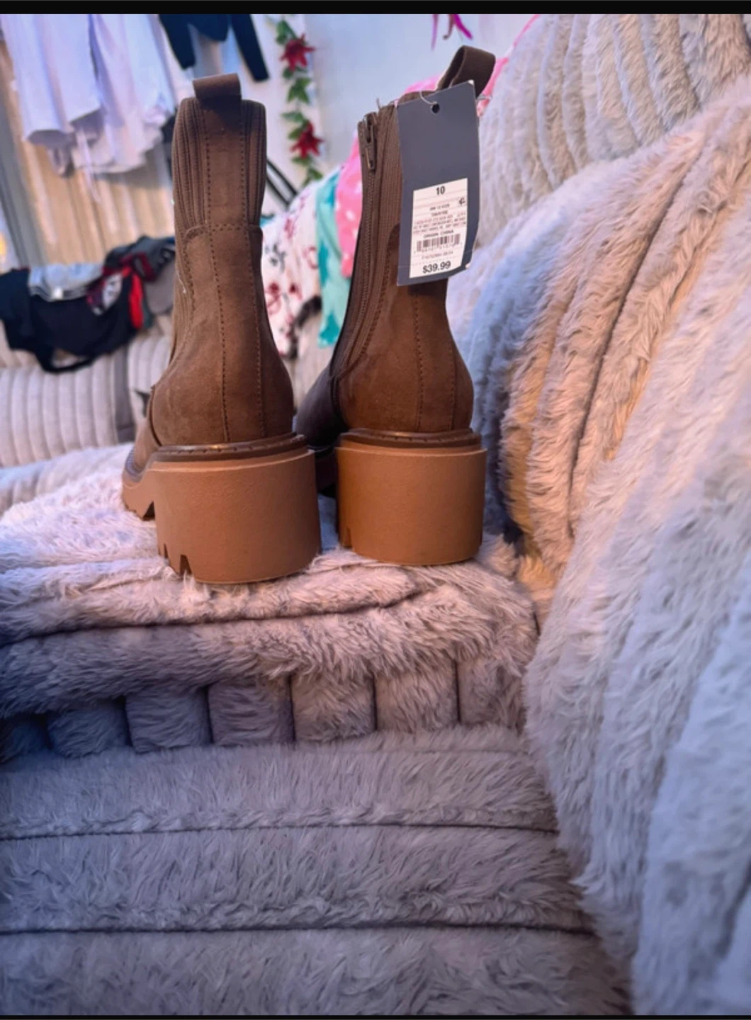 Universal Thread Brown Suede Chelsea Boots Size 10 - photo 3