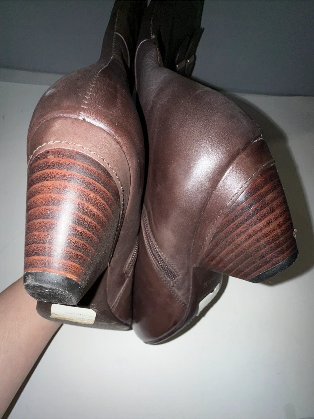 Brown and light brown Leather Knee-High Boots 2 pairs - photo 3