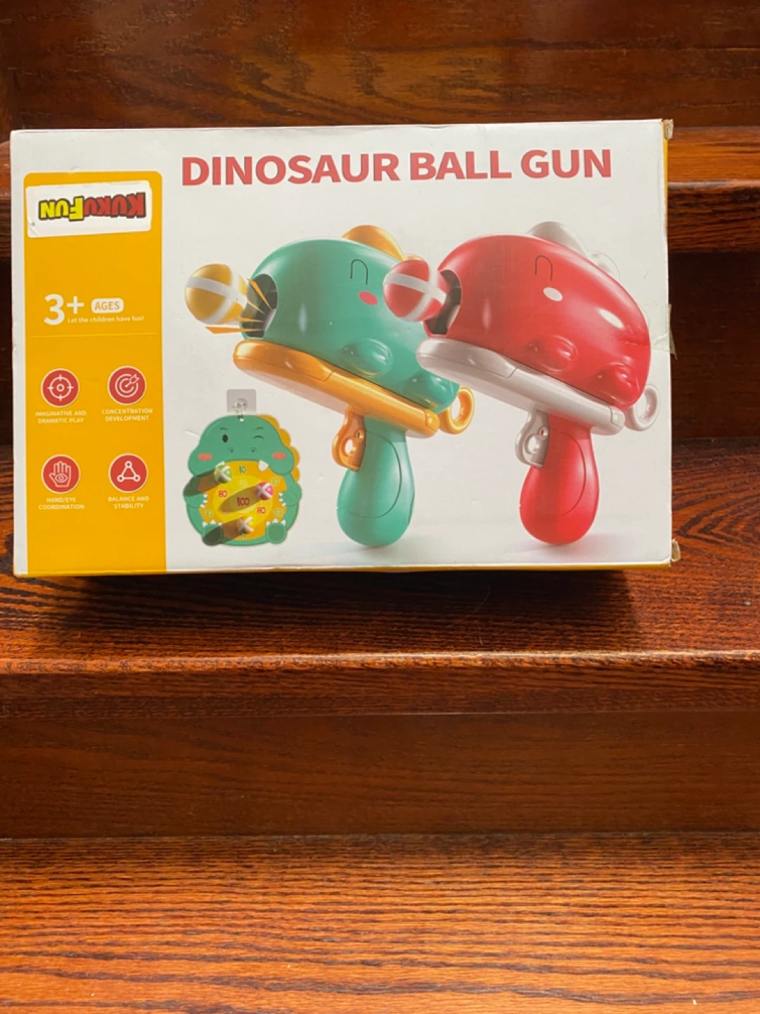 KUKU FUN Dinosaur Ball Gun Shooting Game Set