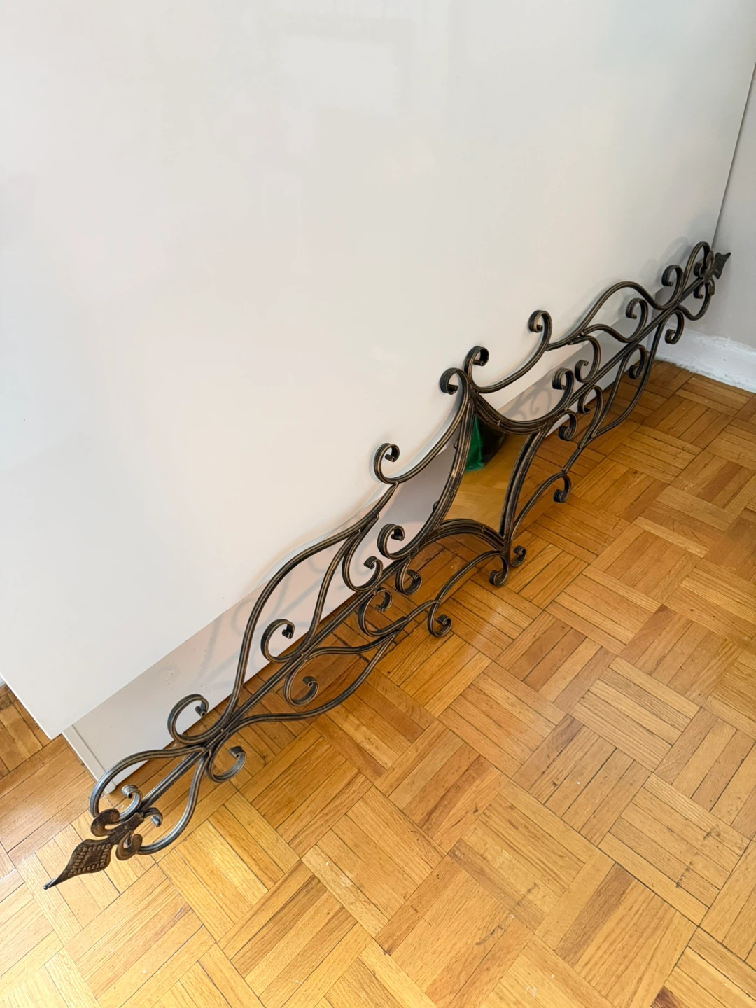 Ornate Metal Headboard with Mirror