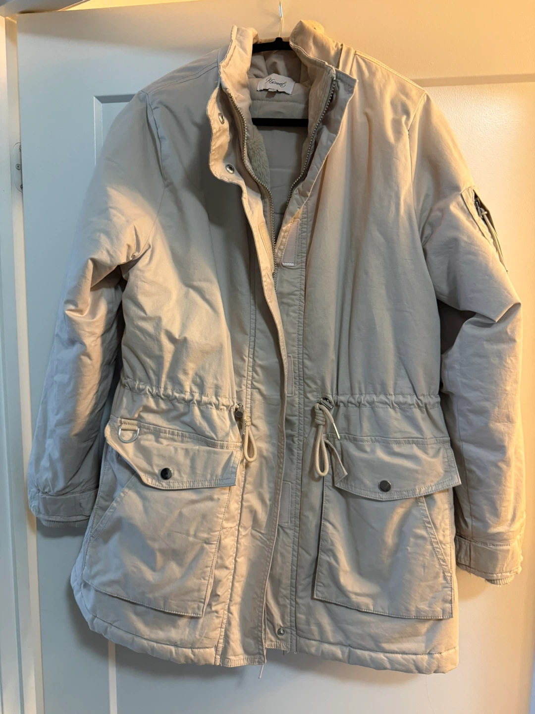 Women's Cream Parka Jacket