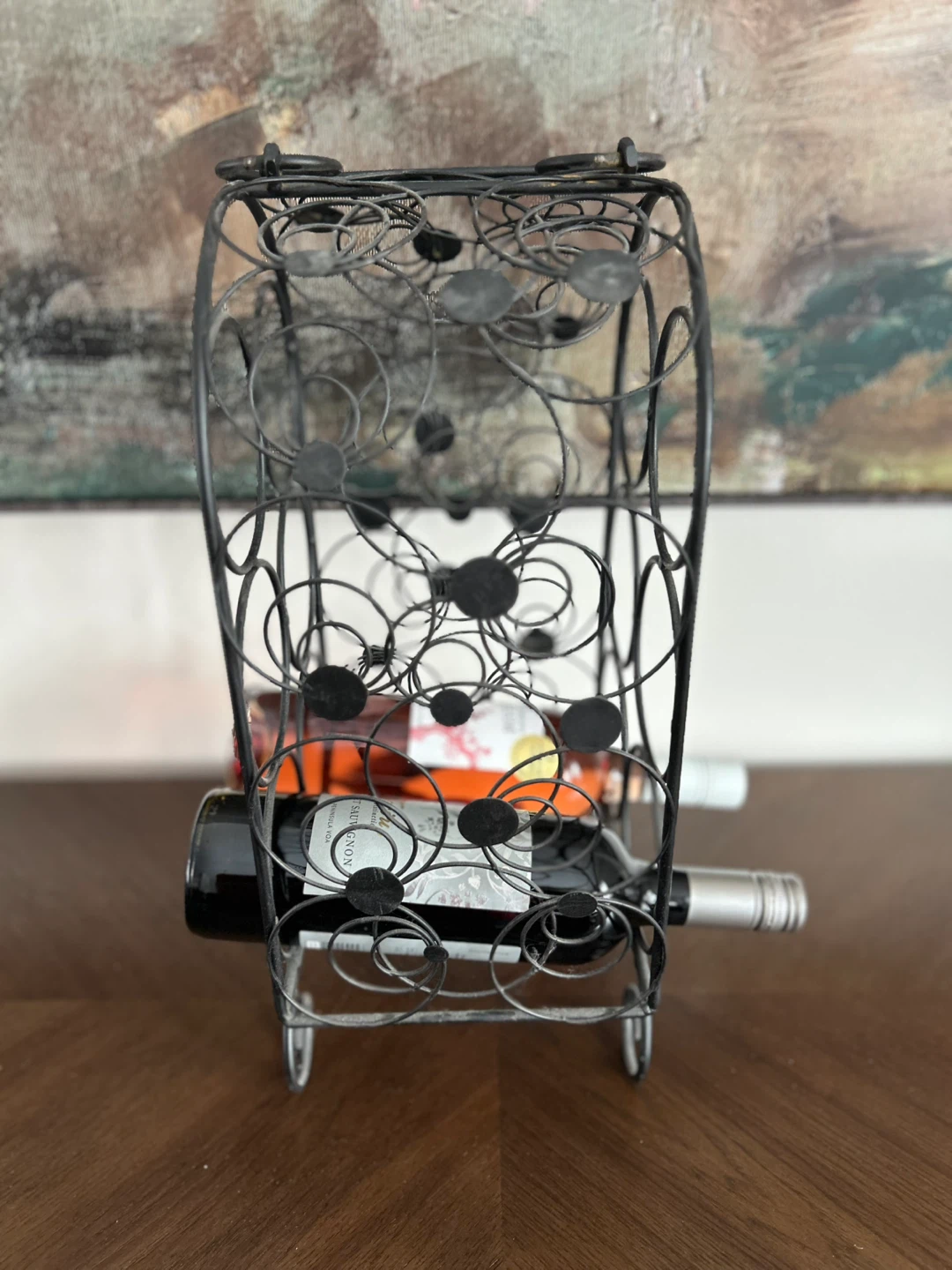 Ornate 6 bottle counter wine rack - photo 2
