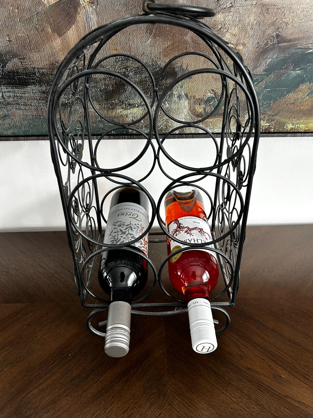 Ornate 6 bottle counter wine rack