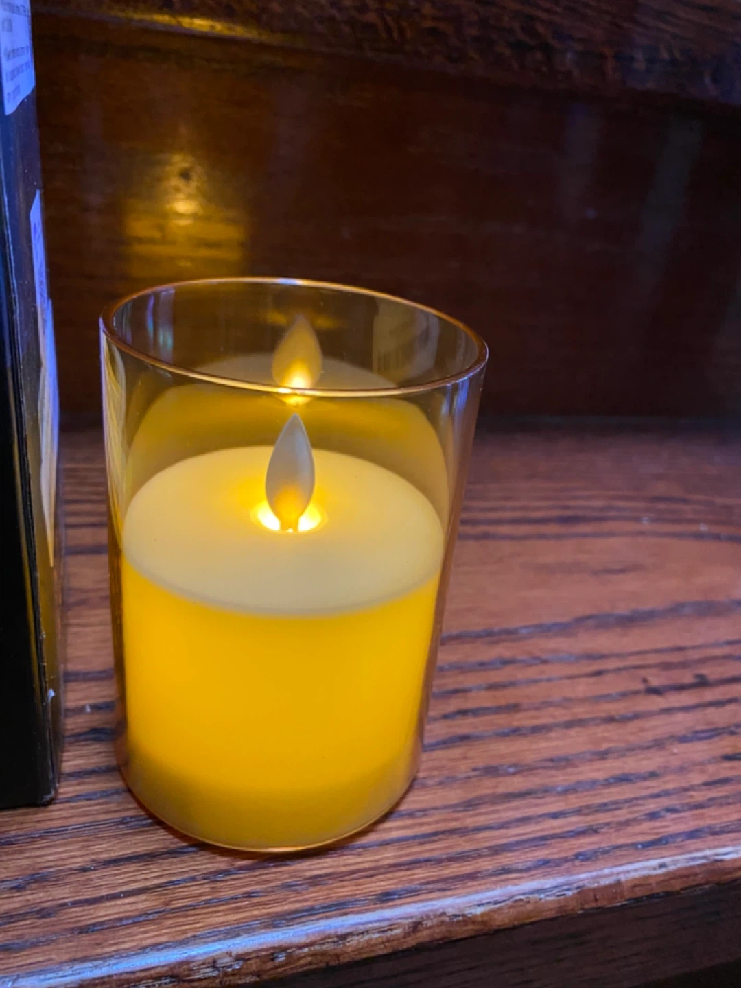 Set of 3 LED Flameless Candles in Glass Holders - photo 3