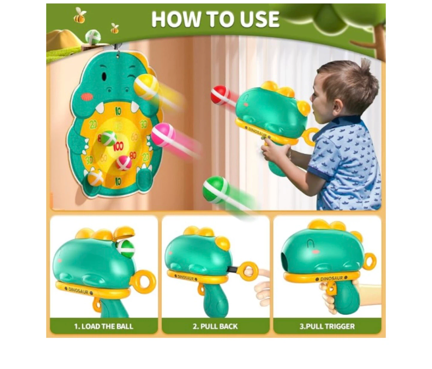 KUKU FUN Dinosaur Ball Gun Toy Set - photo 5