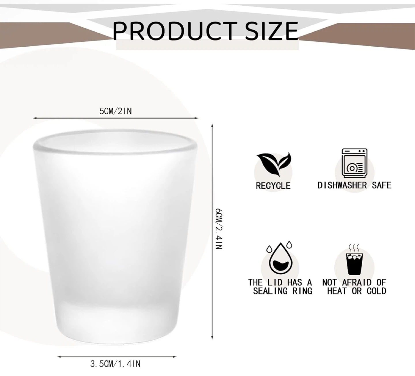 New 50 Pack Frosted Shot Glasses 1.5 oz - photo 2