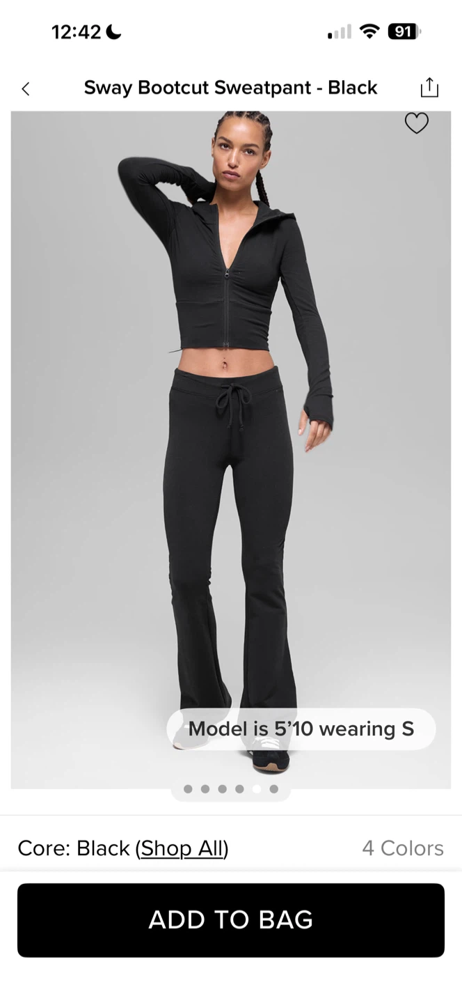 Alo Yoga Sway Bootcut Sweatpant - Black - photo 3