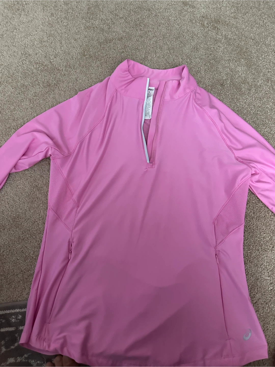 ASICS Pink 1/4 Zip Long Sleeve Athletic Shirt - photo 2