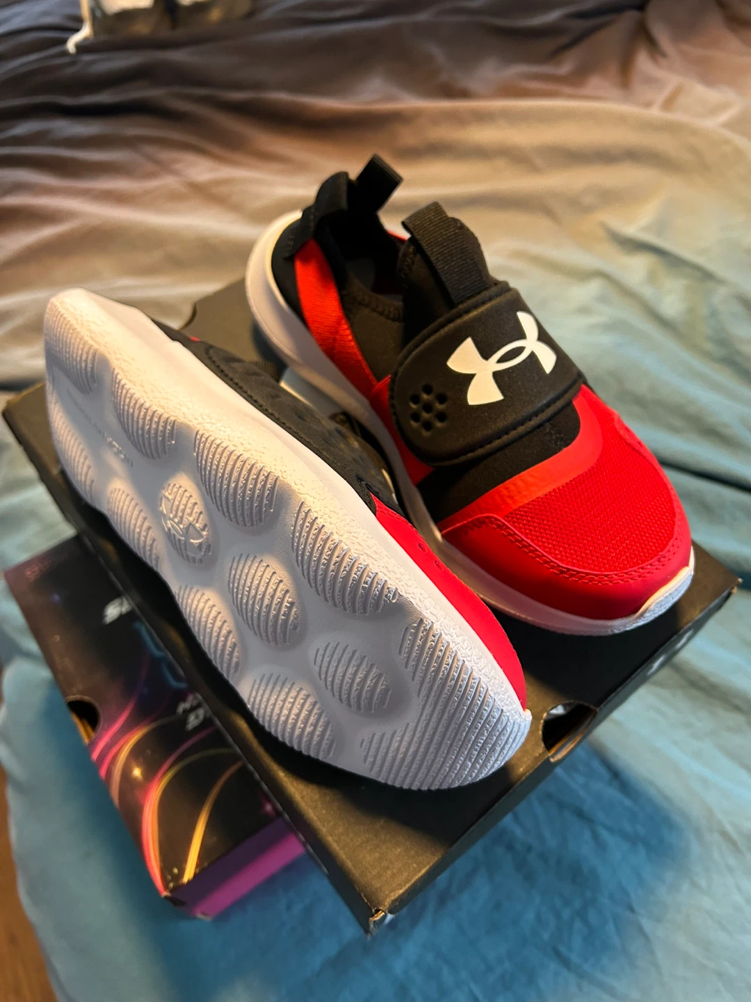 Under Armour Kids Red & Black Slip-On Shoes - photo 3