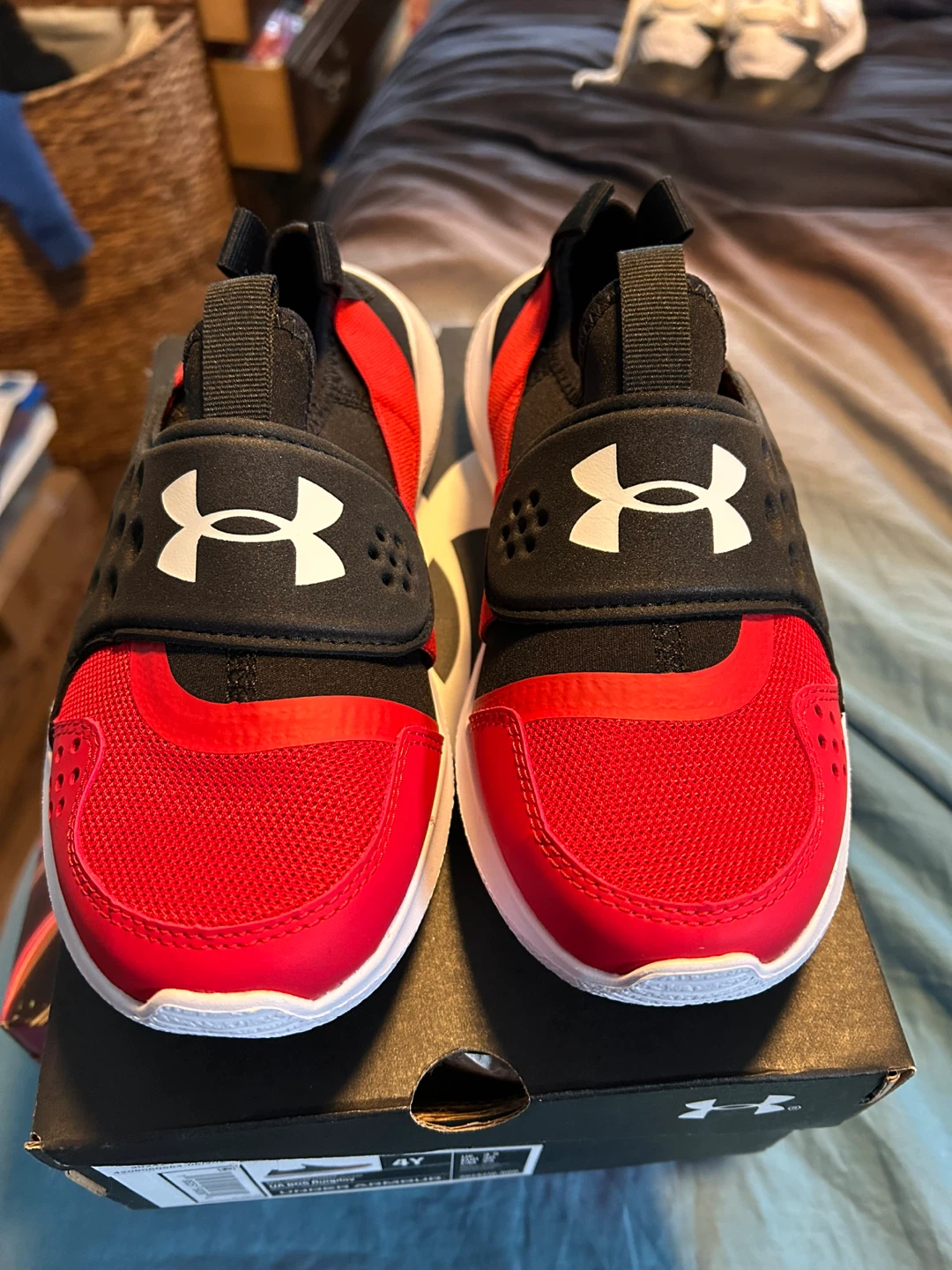 Under Armour Kids Red & Black Slip-On Shoes - photo 2