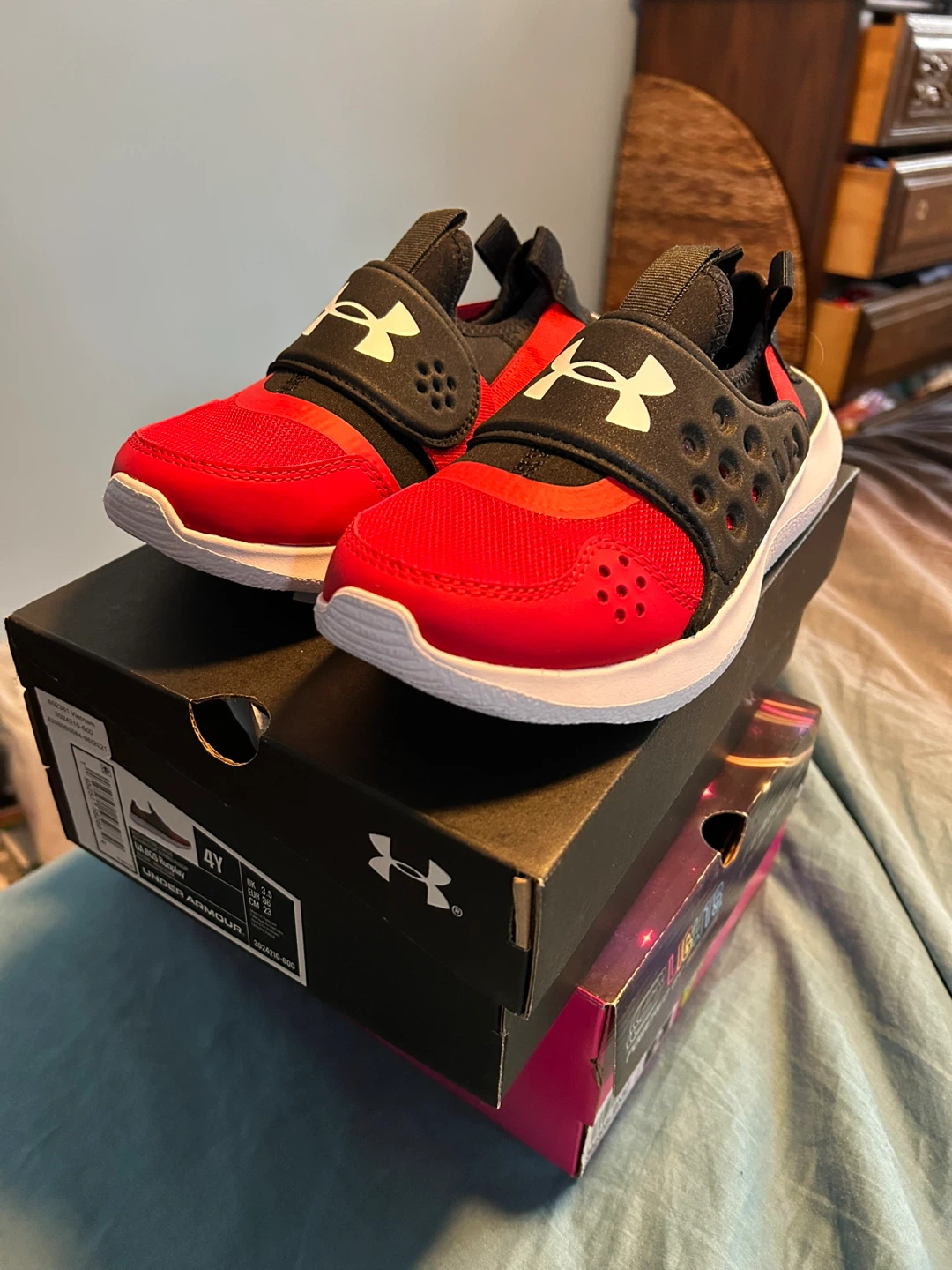 Under Armour Kids Red & Black Slip-On Shoes - photo 4