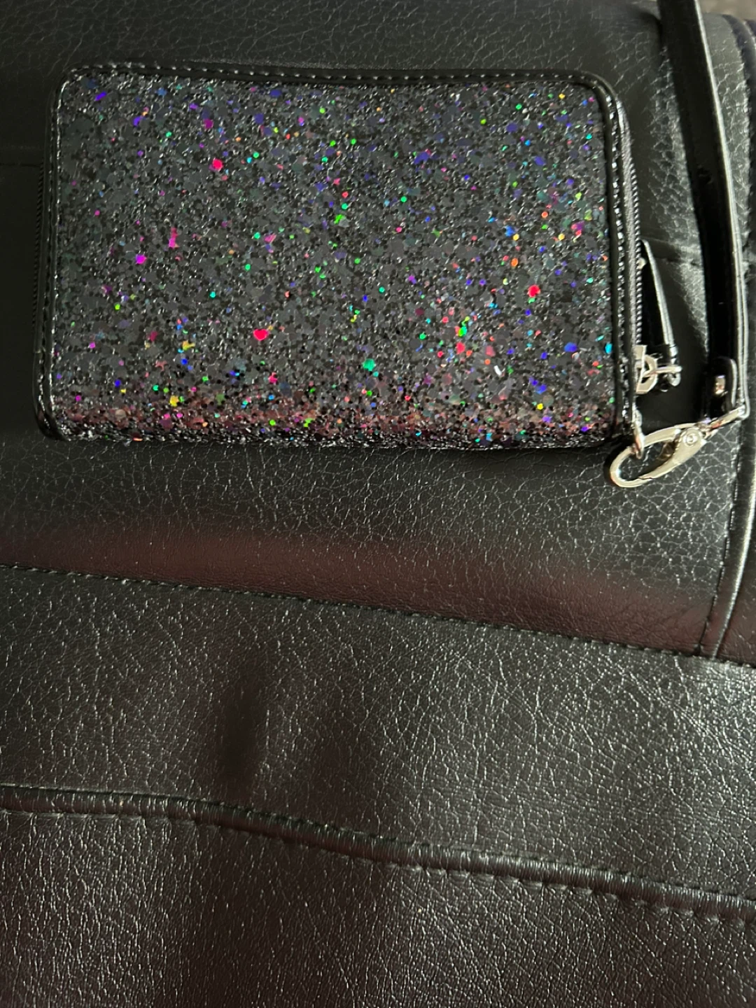 Nine West Black Glitter Wristlet Wallet - photo 4