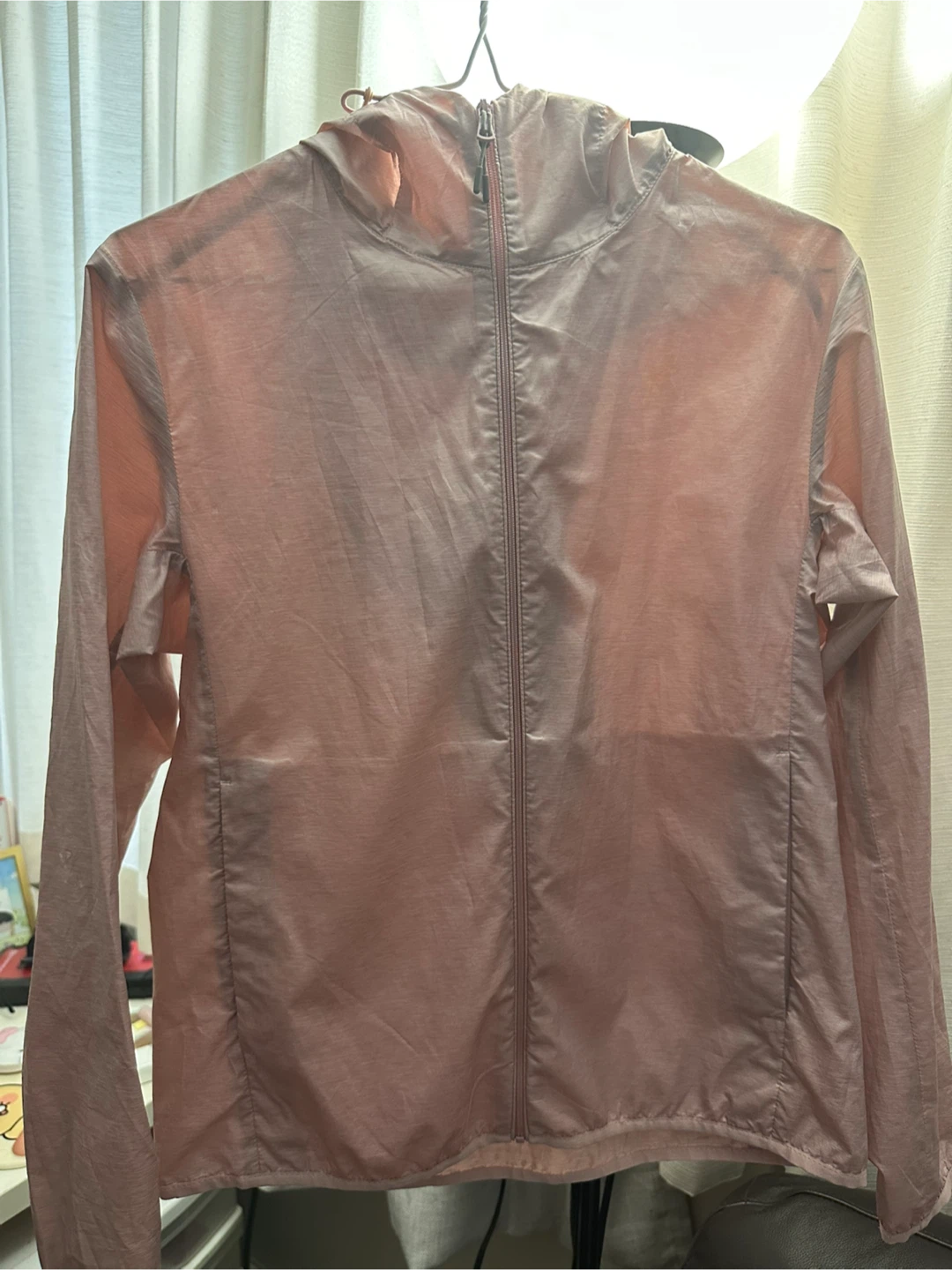 Uniqlo Pink Lightweight Hooded Jacket - Size Small - photo 2