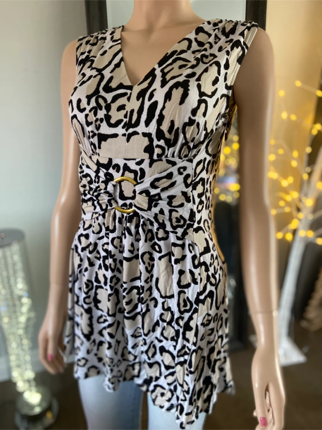 NWT: Liz Lange Women's Sleeveless Leopard Print Top S - photo 2