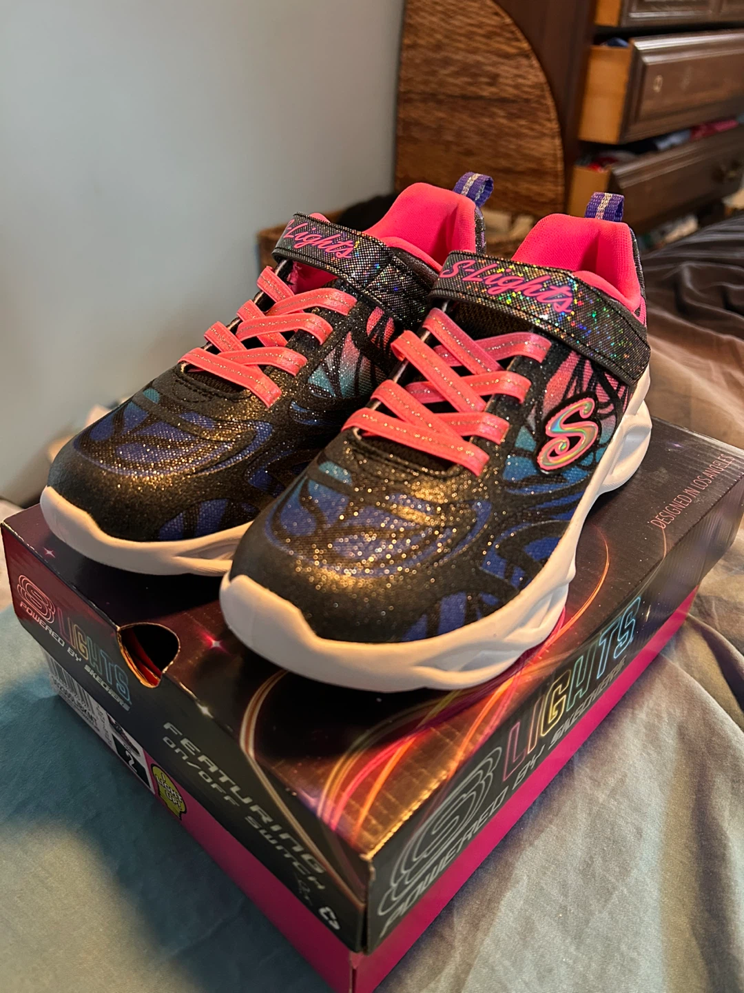 Skechers S Lights Glitter Light-Up Shoes