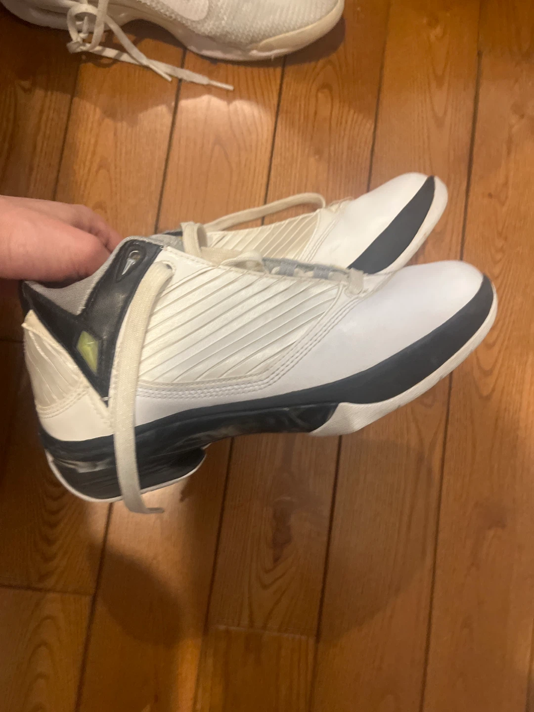White and Black Air Jordan Basketball Shoes - photo 2