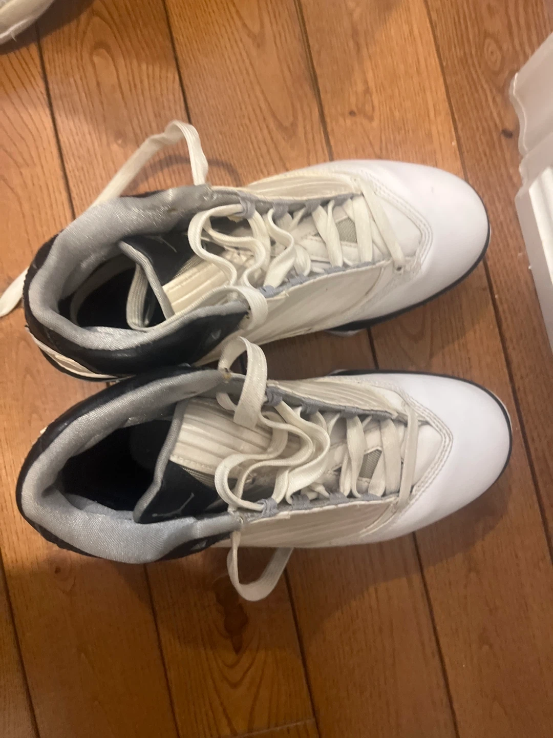 White and Black Air Jordan Basketball Shoes