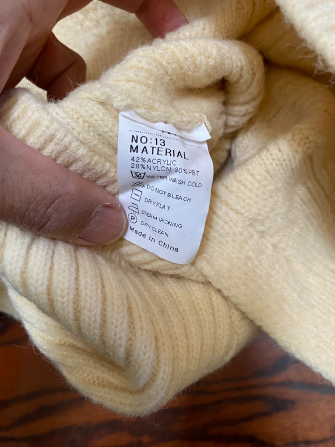 Cream Cable Knit Pet Sweater - photo 3