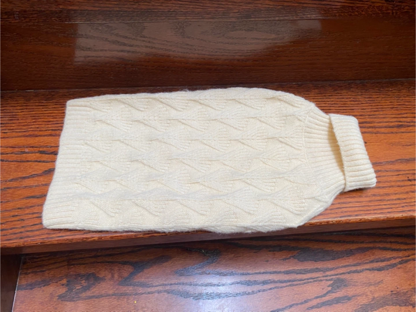 Cream Cable Knit Pet Sweater