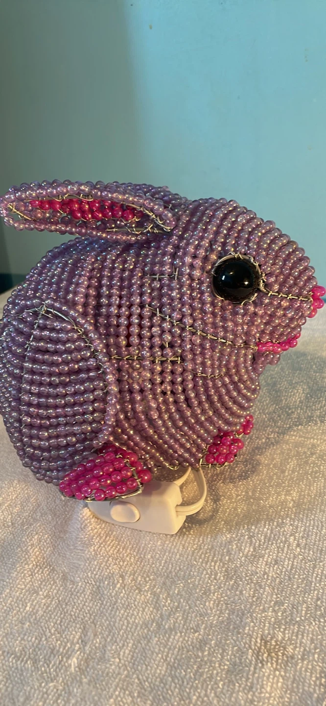 Beaded Bunny lamp - photo 2